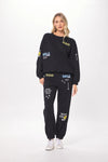 Vintage Havana- Heavy Surfwash Fleece Jogger With Graffiti