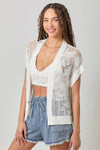 Embroidered Hand Knitting Cardigan