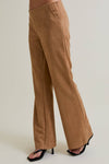 Low Waist Suede Bootcut Pants