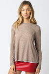 Lined Crew Neck Sweater