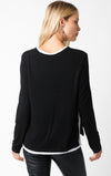 Lined Crew Neck Sweater