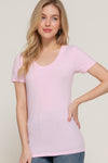 Short Sleeve Scoop Neck Top