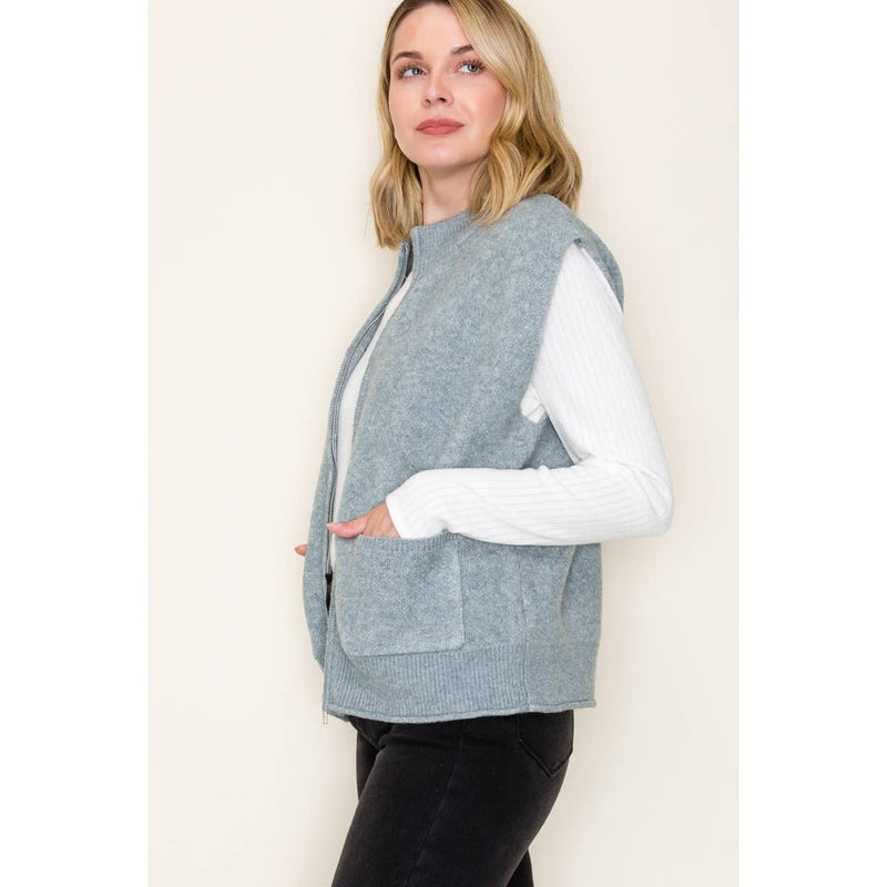 Sweater Vest With Patch Pocket