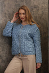 Daisy Floral Quilted Bow Tie Jacket