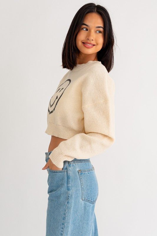 Smile Print Sweater