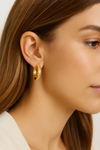 The Milano Baguette Huggie Earrings