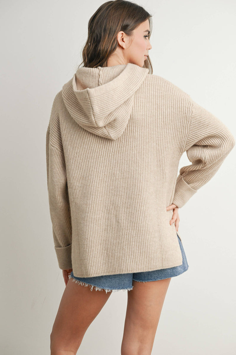 New York Embroidered Hooded Sweater