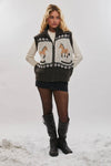 Horse Zip Up Sweater Vest