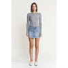 Mica Denim Mini Skirt W/ Raw Hem