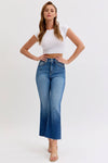 High Rise Crop Flare Jeans