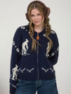 Ski Zip Up Knit Cardigan