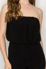 Tube Crumpled Pleats Jumpsuit