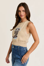 "Western Boots" Crew Neck Vest