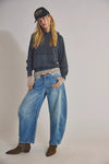 Free People Good Luck Mid Rise Barrel Jeans