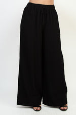Drawstring Wide Leg Pants