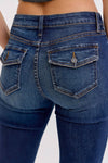 Mid Rise Bootcut Jean with Flap Back Pockets
