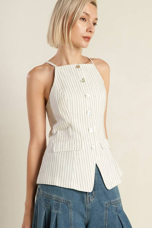 Woven Seersucker Top