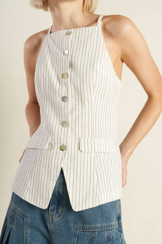Woven Seersucker Top