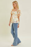 Floral Burnout Top