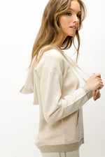 Sweater Hoodie With Contrast Stitching