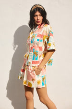 Moroccan Spring Relaxed Shirt and Shorts Set