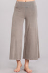 Mineral Washed Cropped Leg Pants - Stone