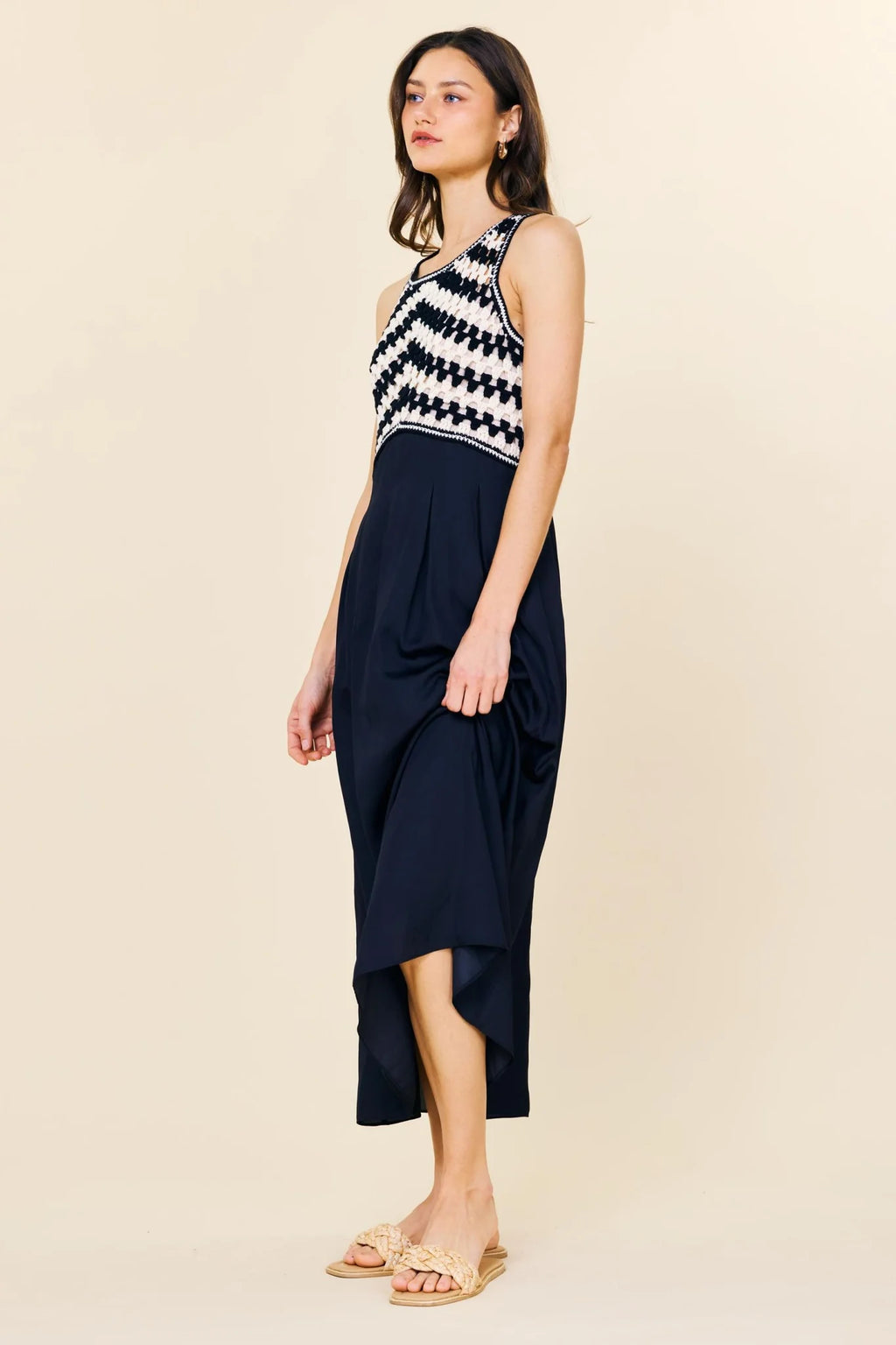 Crochet Top Midi Dress