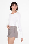 Seamless Perforated Top With Thumbholes