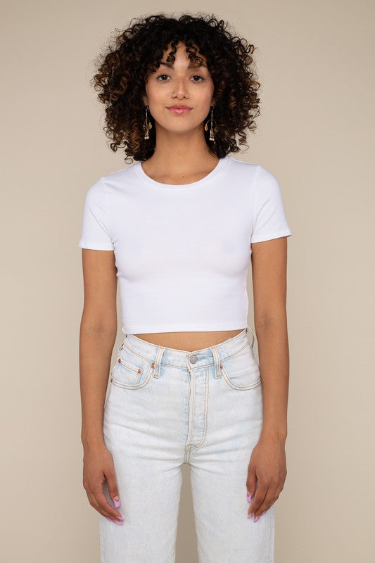 Cotton Cropped Baby Tee