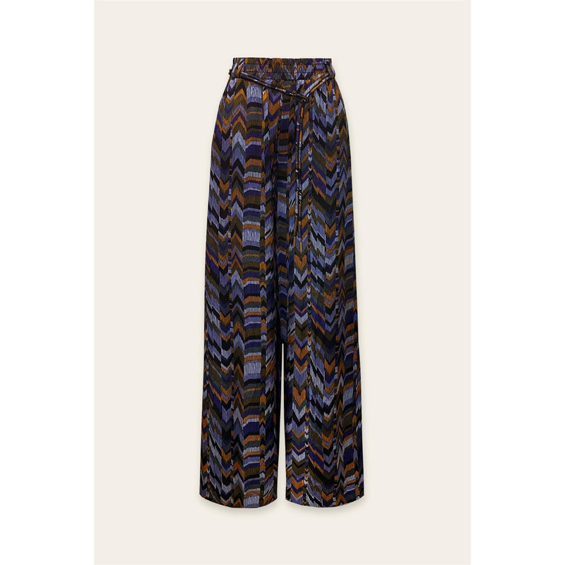 High-Waisted Printed Flow Pants