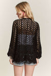 Long Sleeve Crochet Cardigan