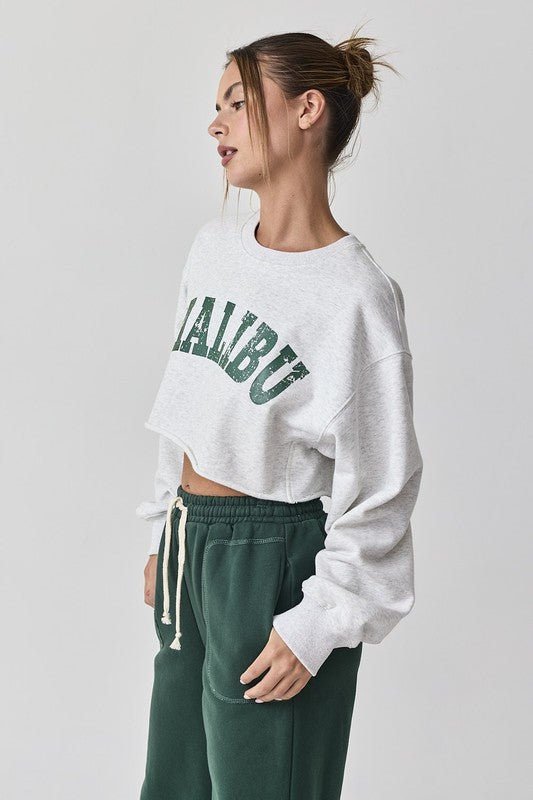 Lila Malibu Cropped Sweatshirt
