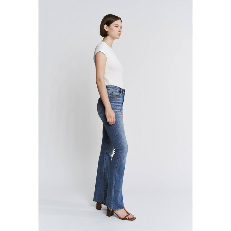 Mica Denim High Rise Boot Cut w Raw Hem