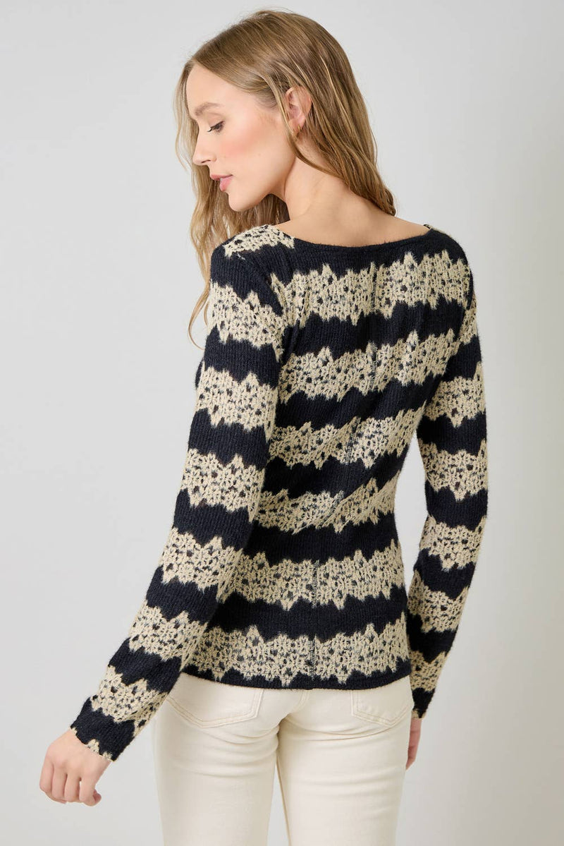 Lace Applique Coverstitch Top