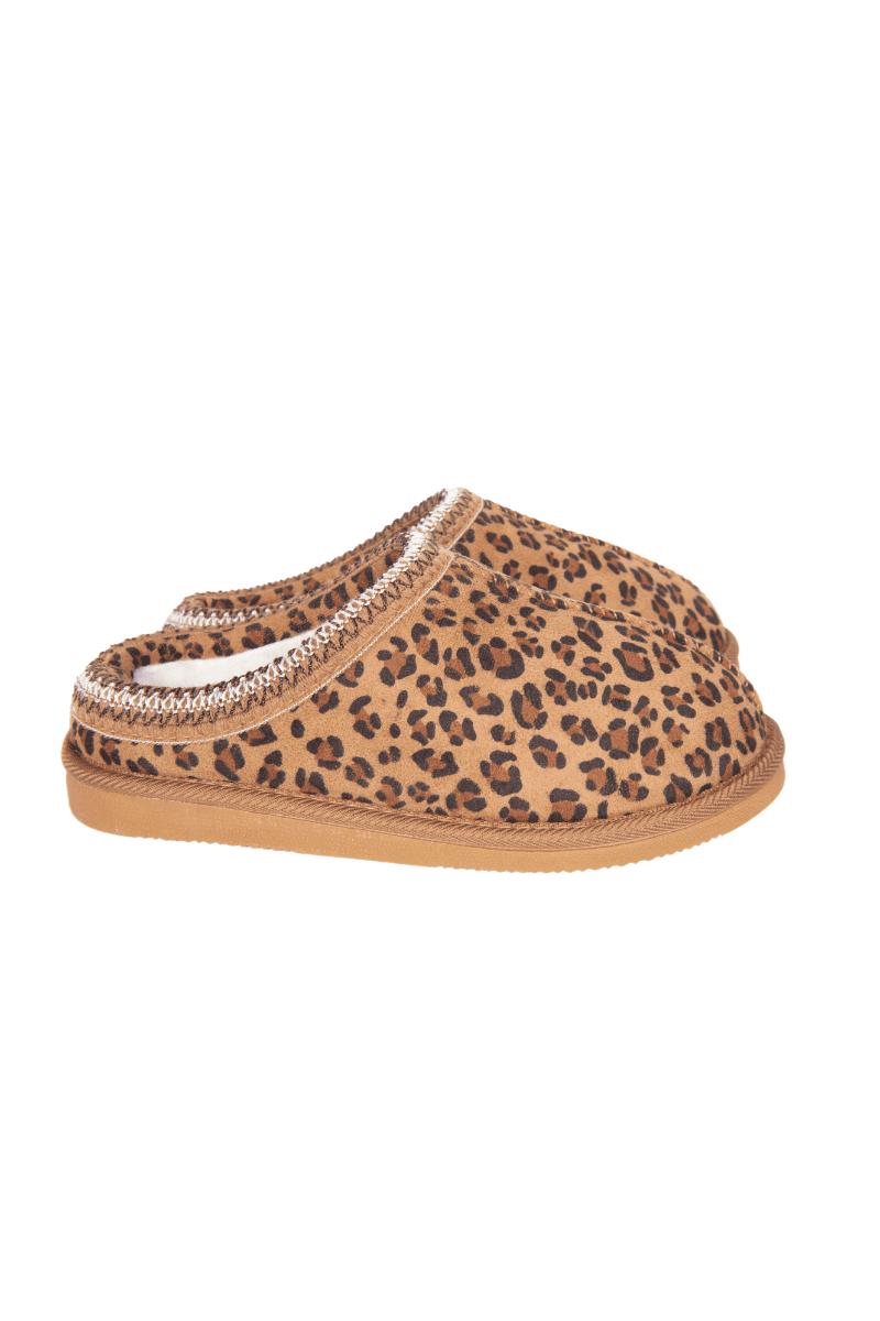 Leopard Print Embroidered Slipper