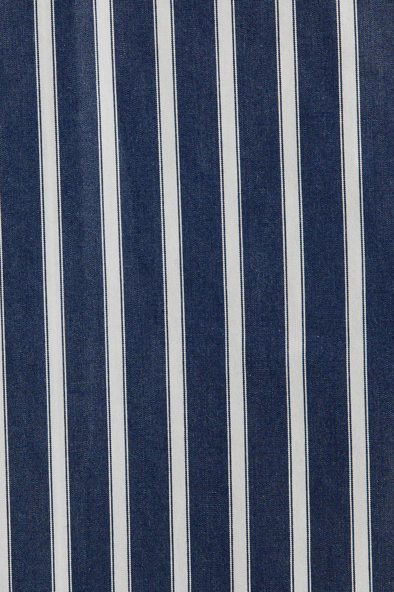 Stripe Long Sleeve Tie Top