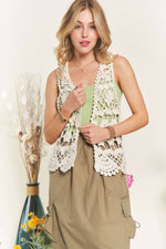 Braid Crochet Vest Cardigan