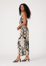 Printed Spaghetti Strap Wide Leg Jumpsuit