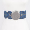 Denim Multi Eyelet Rounds Western Belt