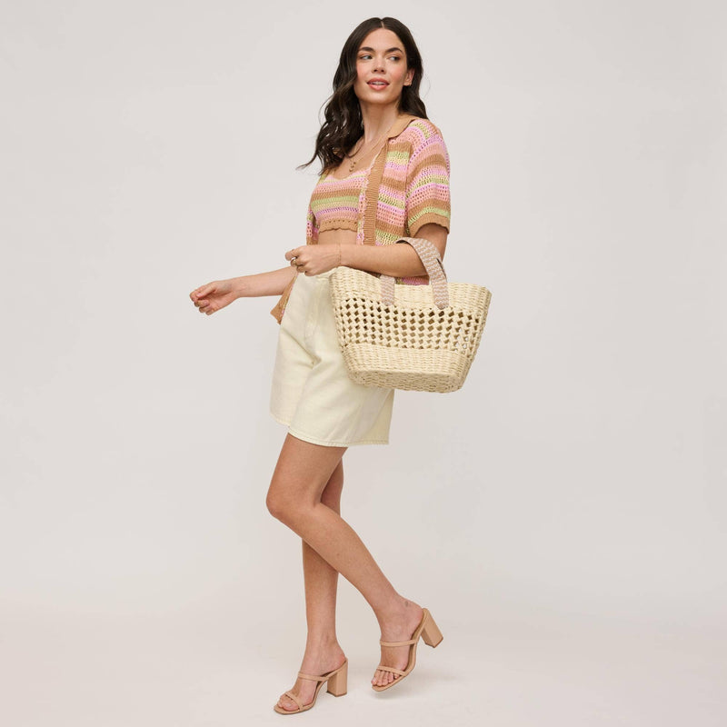 June Woven Knot Straw Tote