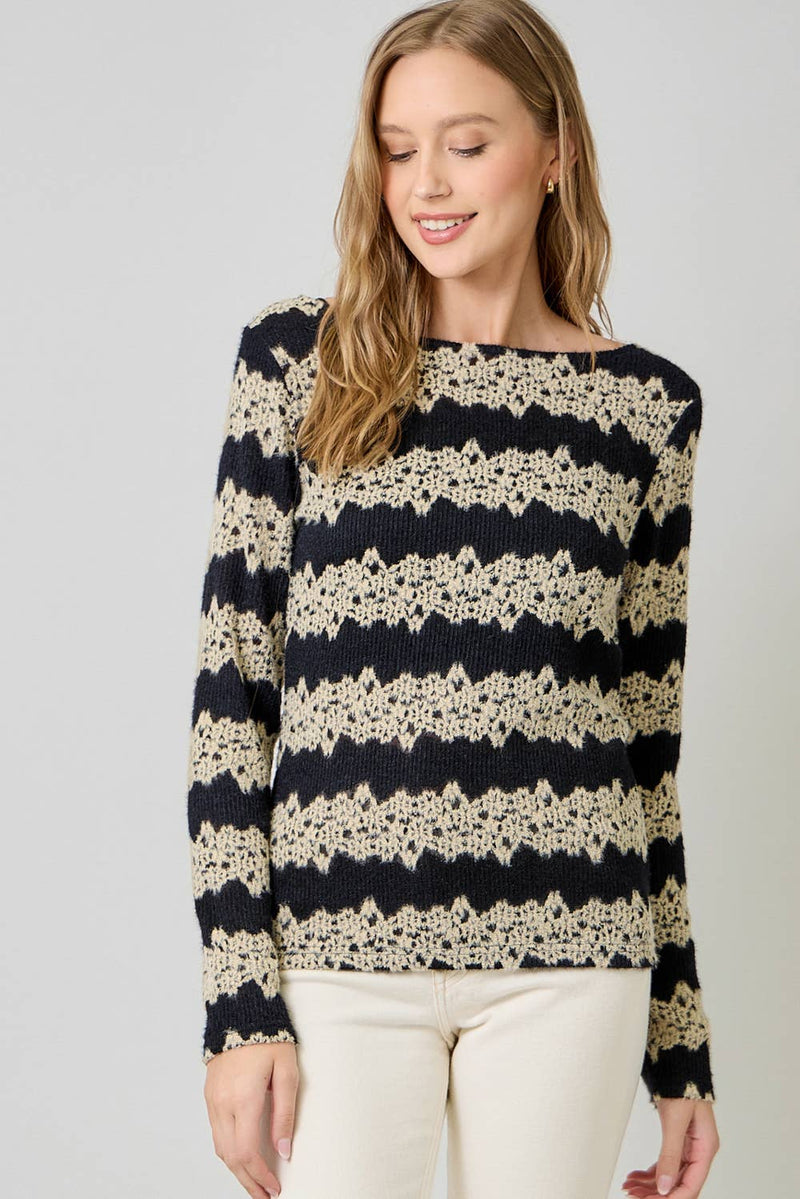 Lace Applique Coverstitch Top