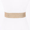 Vintage Metal Buckle Metallic Stretch Straw Belt