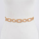 Multi Metal Chain Belt: Gold