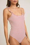 Shoulder Tie Spaghetti Bodysuit