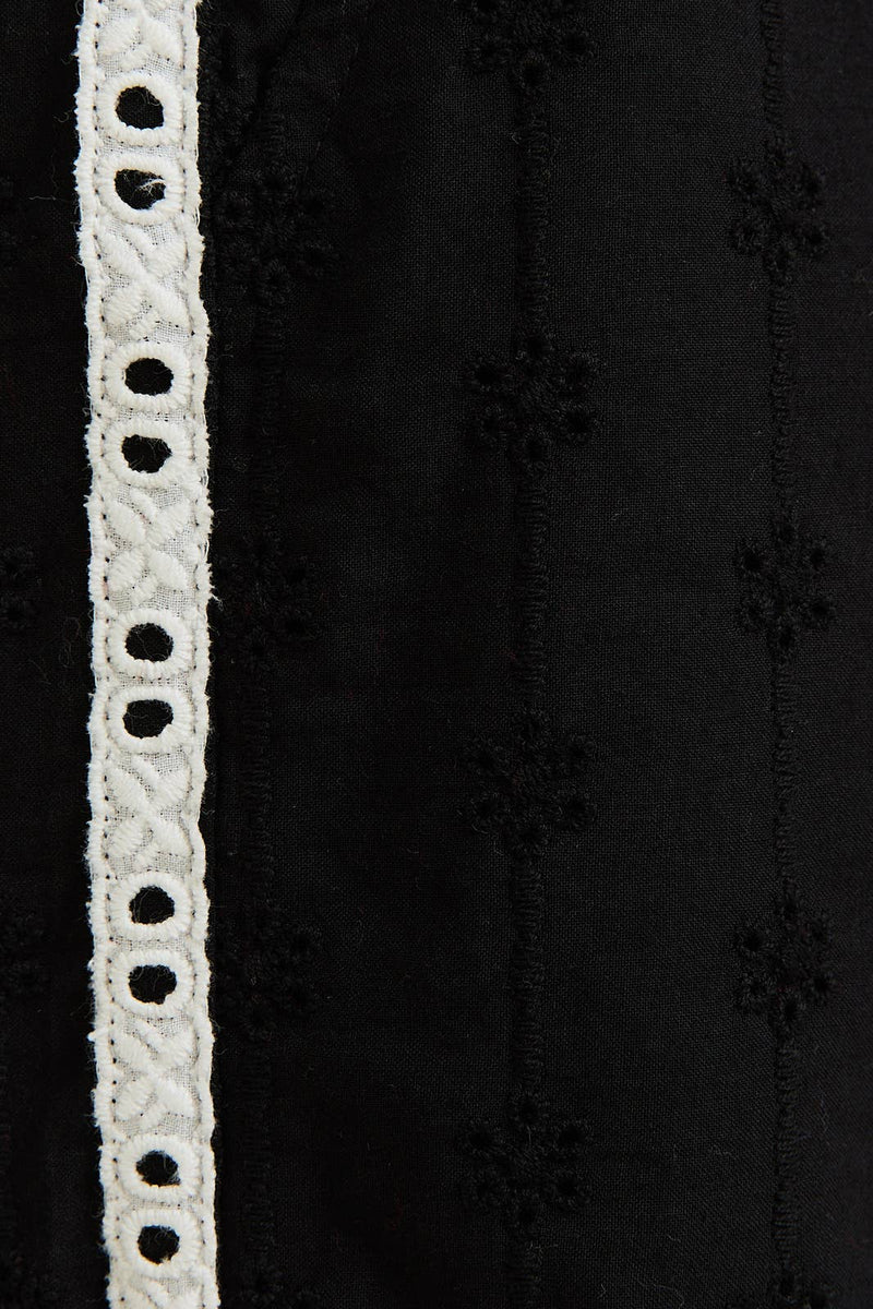 Lace Trim Eyelet Shorts