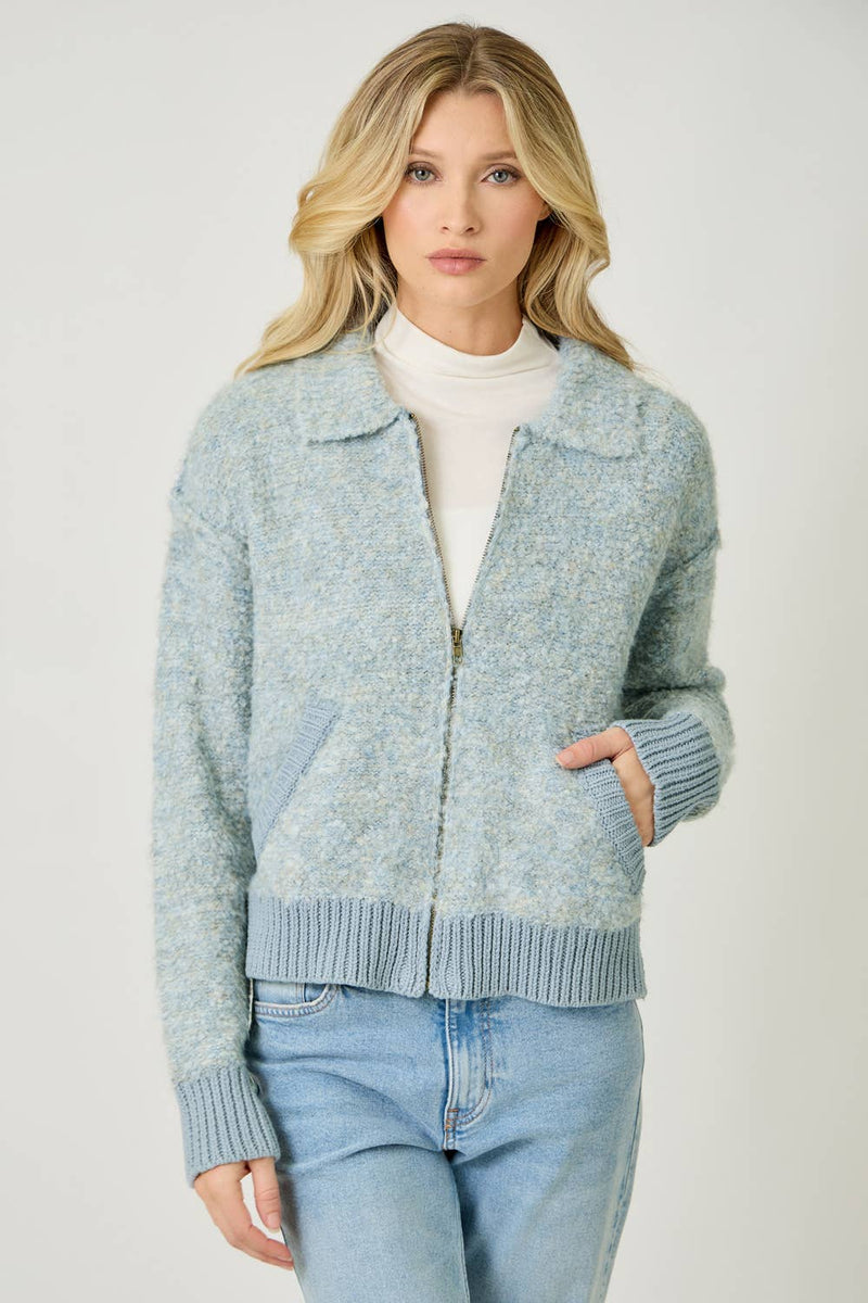 Zip-Up Sweater Jacket
