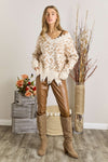 Frayed Edge Leopard Sweater