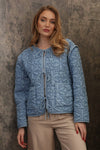 Daisy Floral Quilted Bow Tie Jacket