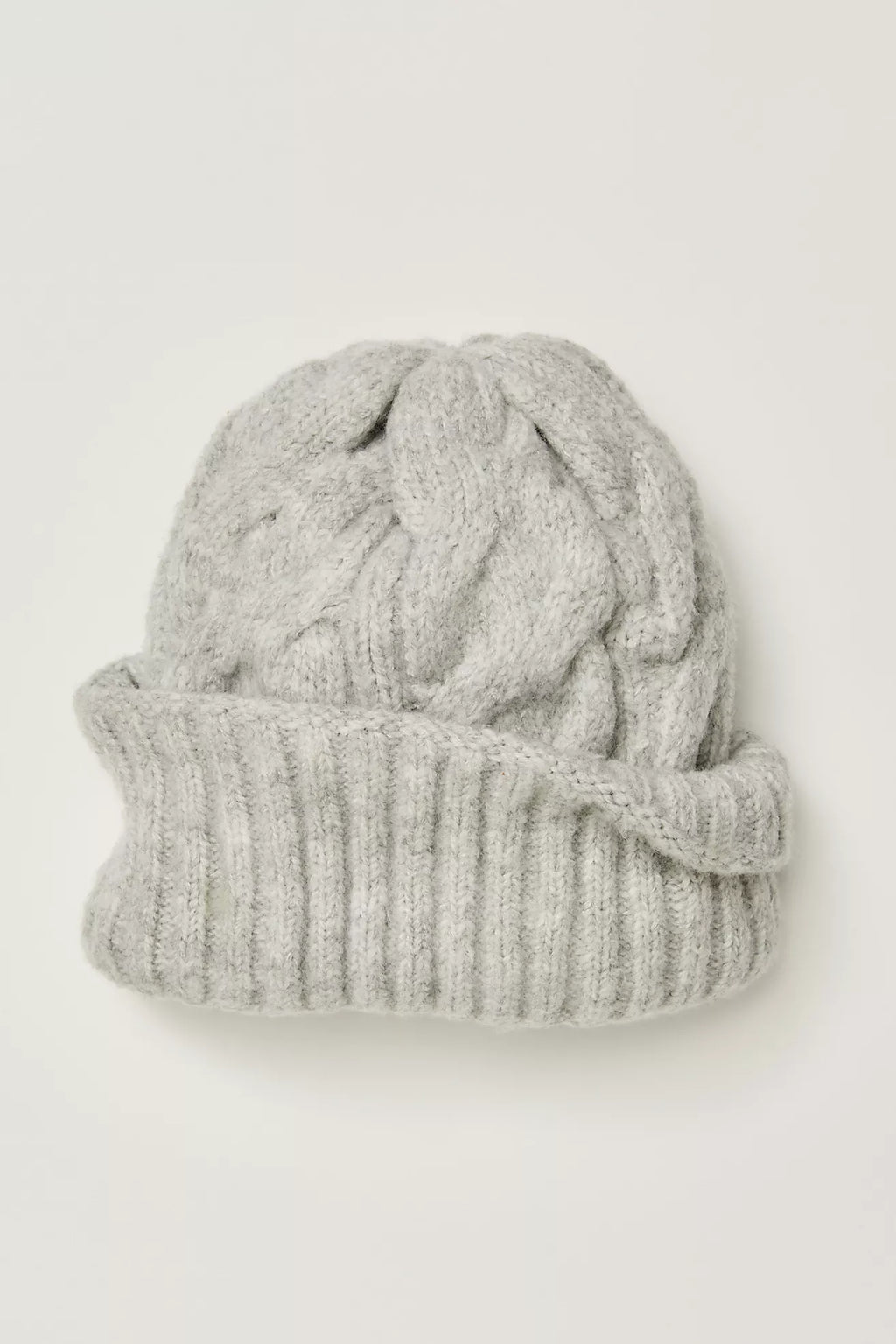 Cozy grey ribbed beanie with a relaxed fit, perfect for chilly weather in Long Island boutique fashion.