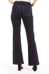 Tractr Mid Rise Bling Side Seam Piping Bootcut